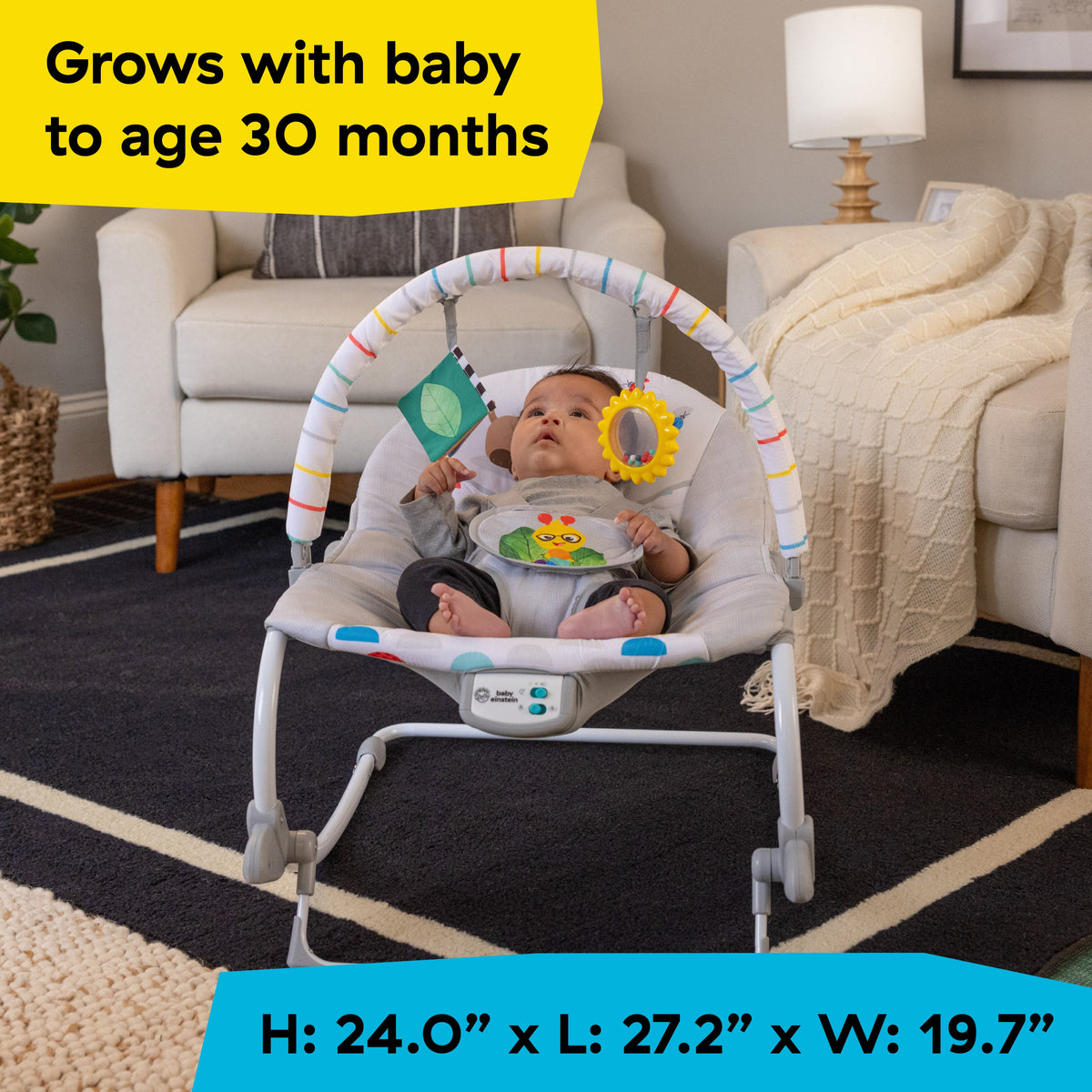 Baby Einstein Dean's Discovery Spot Musical Infant to Toddler Rocker