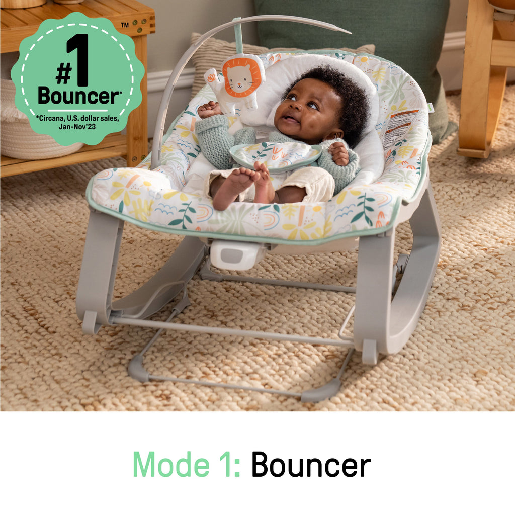 Ingenuity Keep Cozy 3-in-1 Grow with Me Baby Bouncer, Rocker & Toddler Seat, Madi