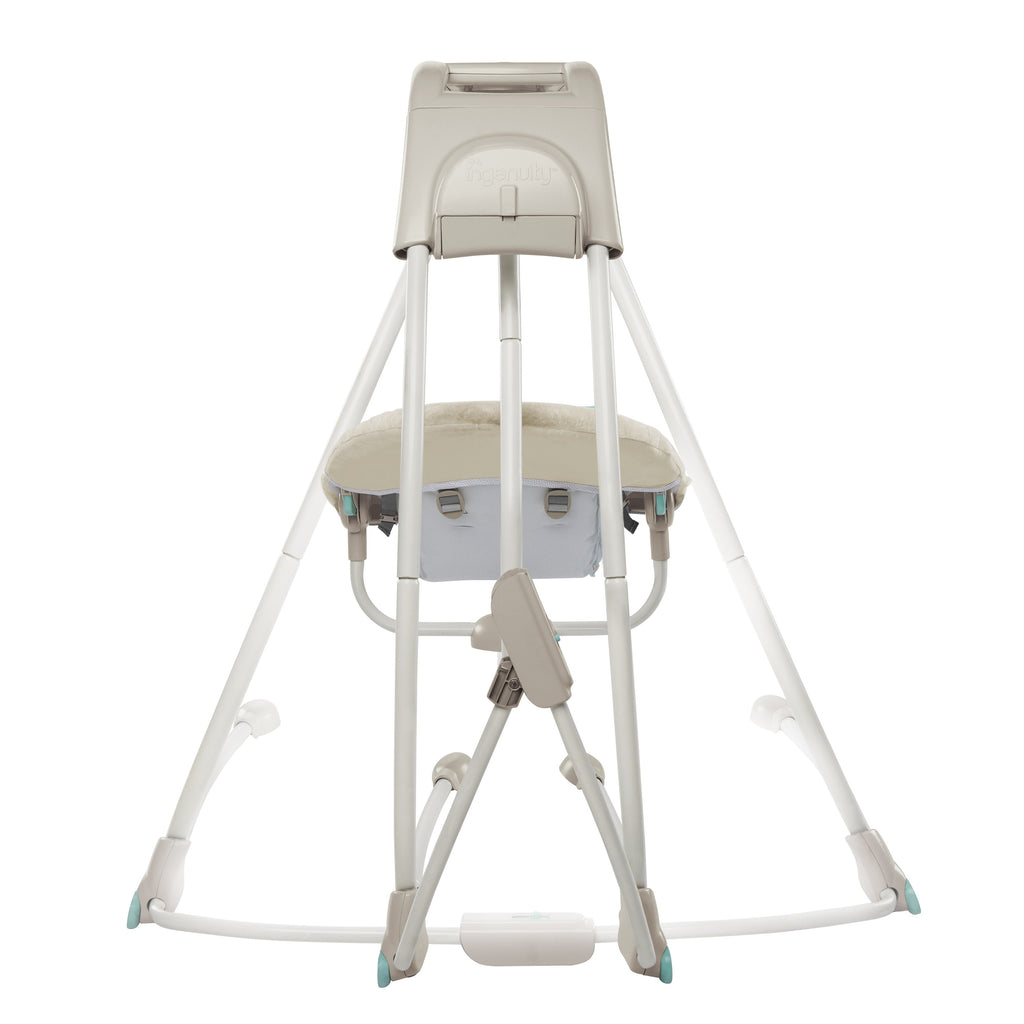 Ingenuity InLighten Baby Swing, Easy-Fold Frame & Light Up Mobile, Twinkle Tails