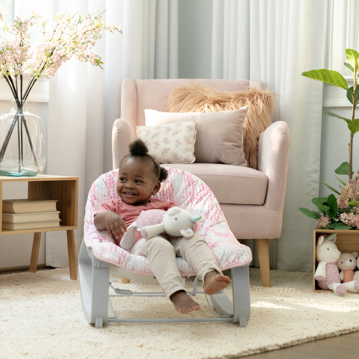 Ingenuity Keep Cozy 3-in-1 Grow with Me Baby Bouncer, Rocker & Toddler Seat, Lily