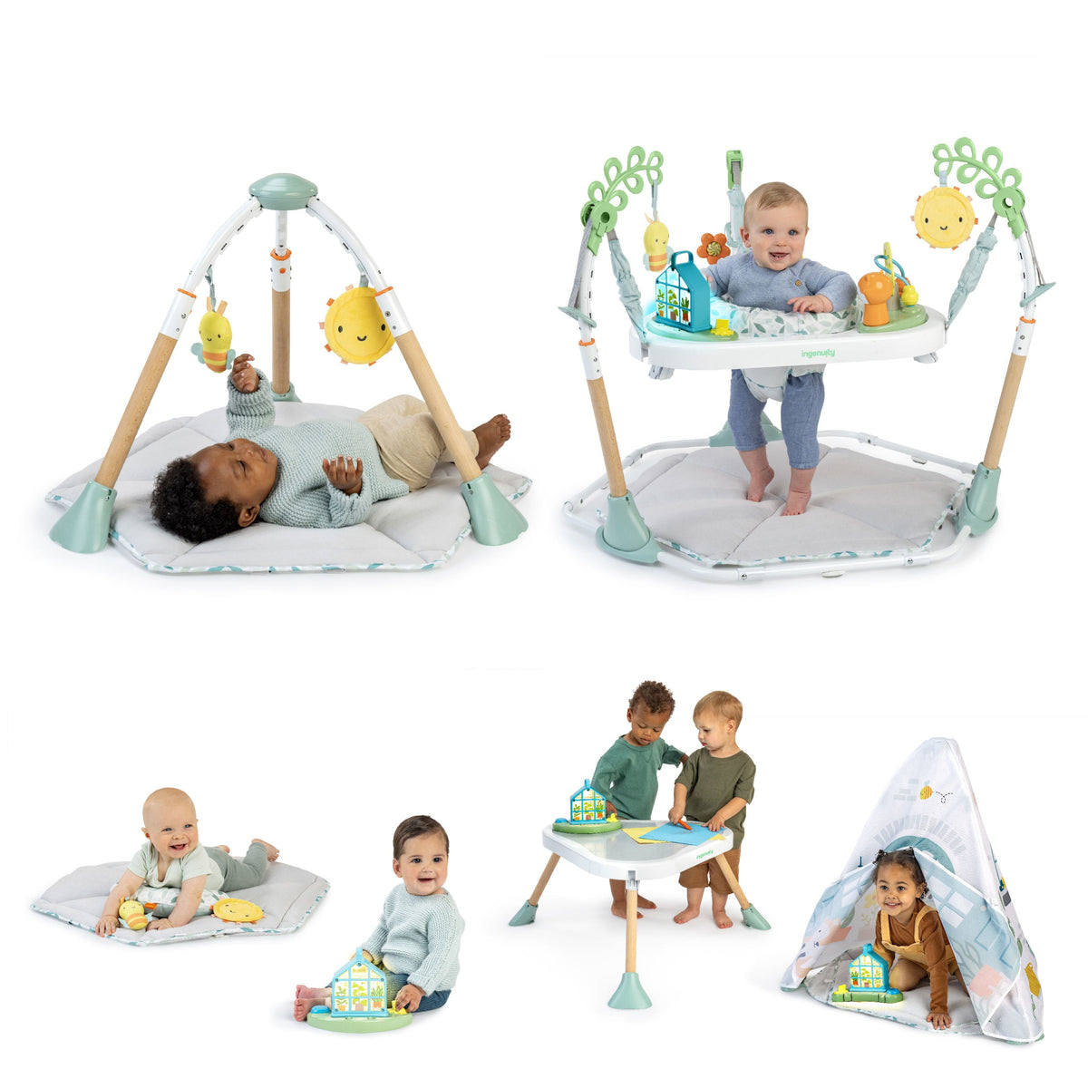 Ingenuity Tummy-to-Toes 6-in-1 Milestone Center, For Ages 0-48 Months