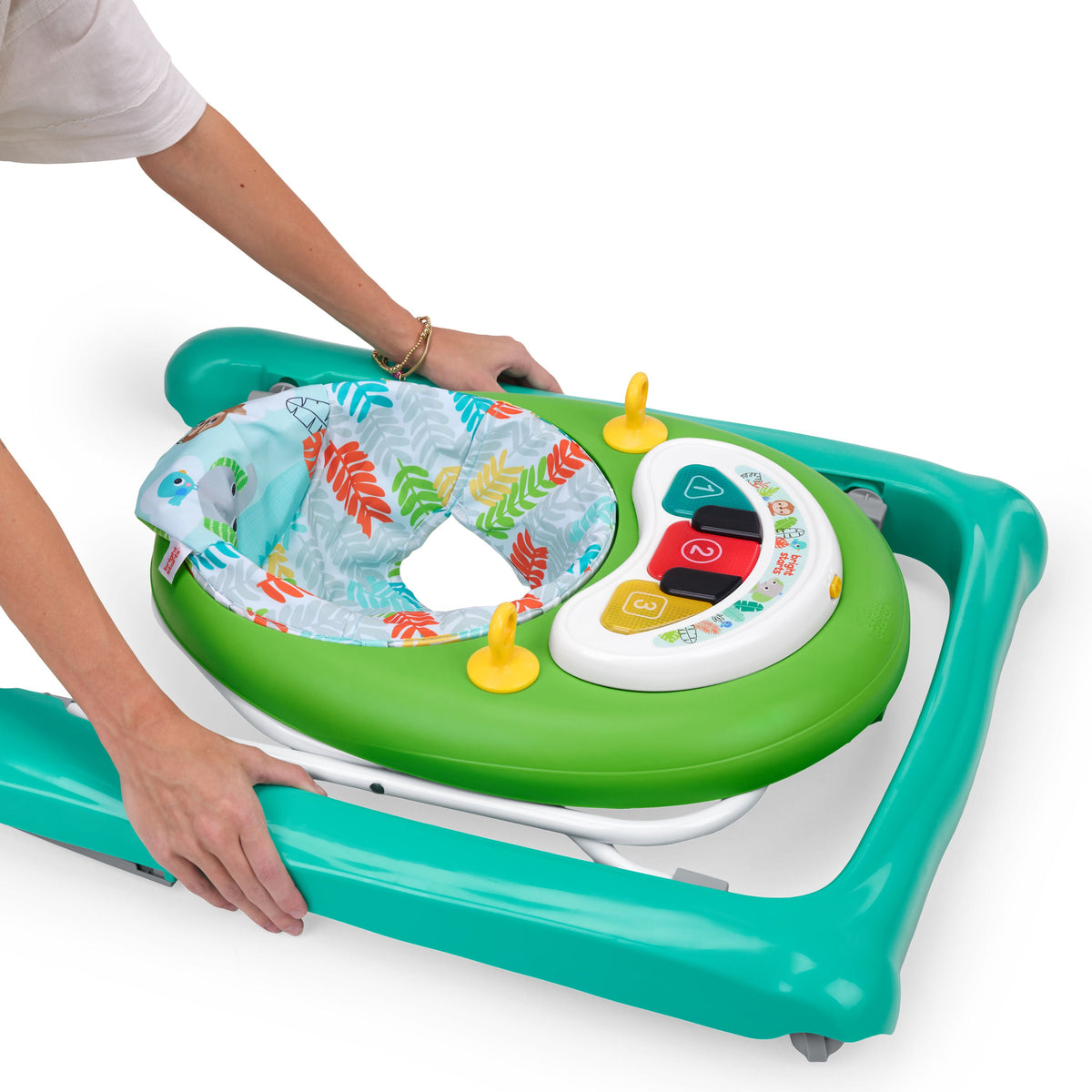 Bright Starts Tiny Trek Walker, Jungle Vines, 2-in-1 Walker