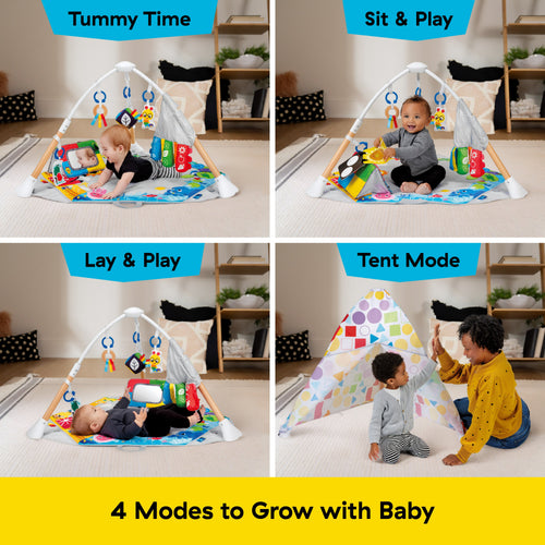 Baby Einstein Discover More 4-in-1 Developmental Play Gym & Activity Mat, Ages 0+ Months