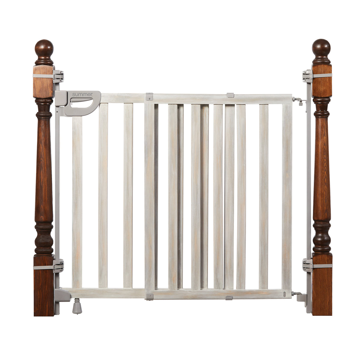 Wood Banister & Stair Pet and Baby Gate, Openings 33- 46 Wide