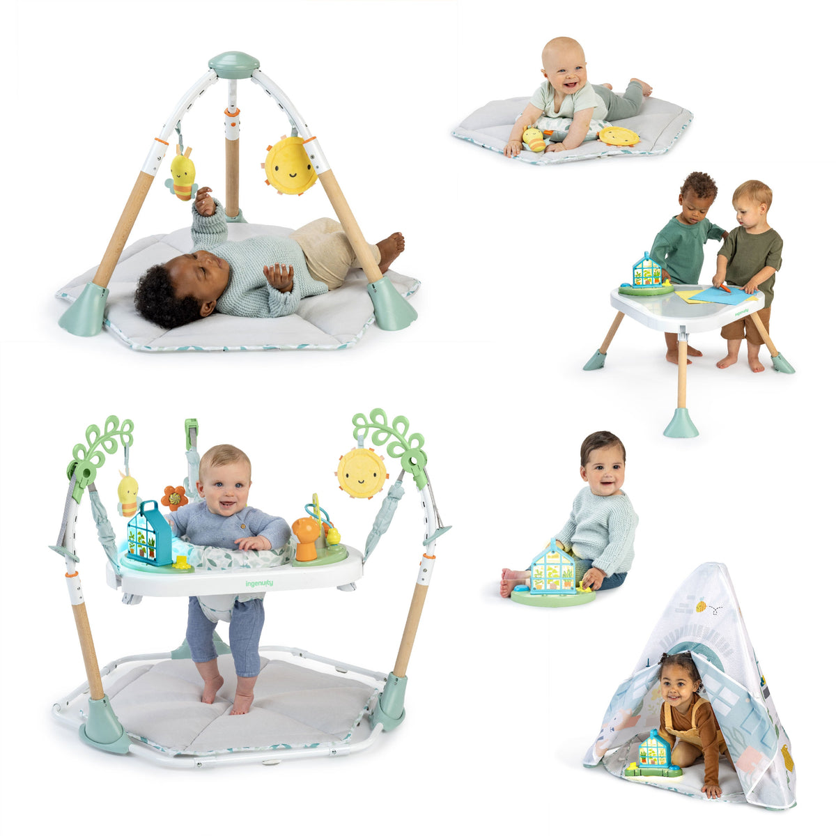 Ingenuity Tummy-to-Toes 6-in-1 Milestone Center, For Ages 0-48 Months