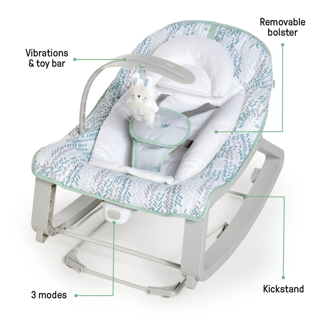 Ingenuity Keep Cozy 3-in-1 Grow with Me Baby Bouncer, Rocker & Toddler Seat, Lily