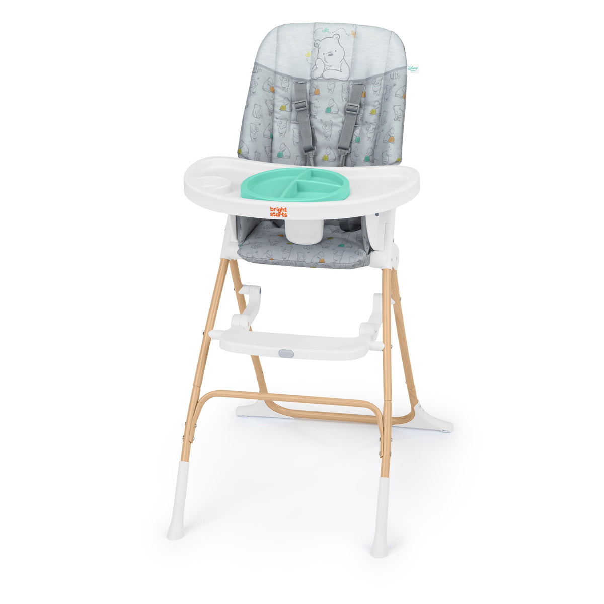 Bright Starts Disney Baby Winnie the Pooh Classic Pals Compact Folding High Chair - Grey