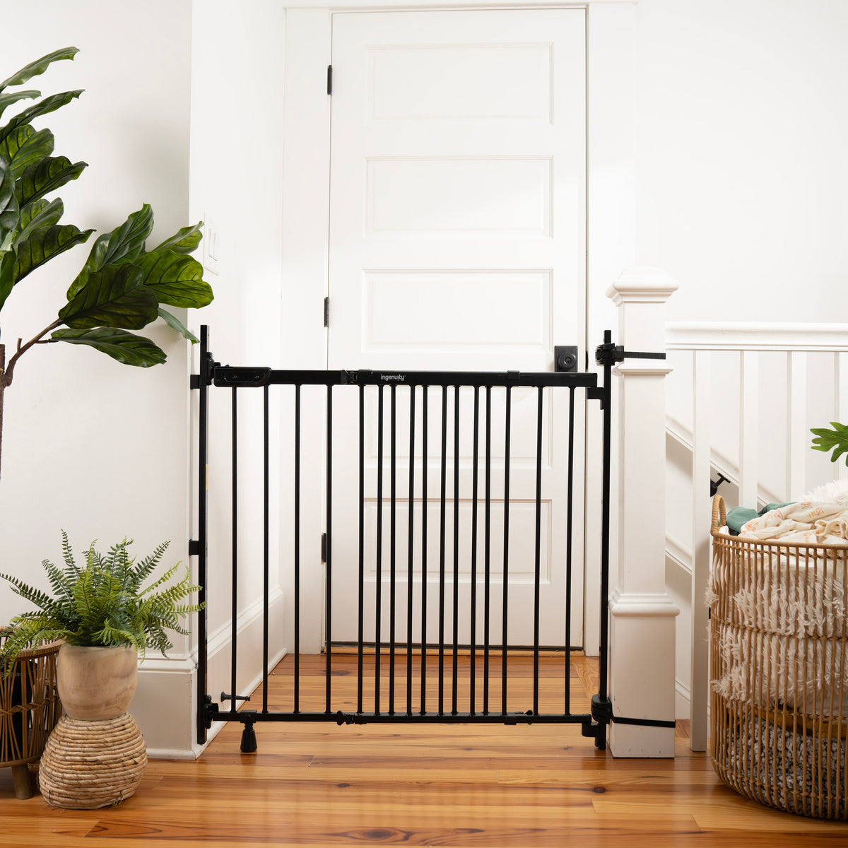 The Stairway+ 46W Series Pet and Baby Gate, Openings 31-46 Wide, 32.5 Tall - Black