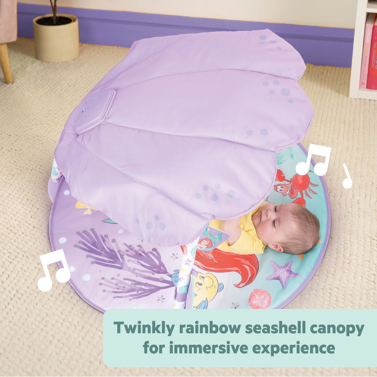 Bright Starts The Little Mermaid Twinkle Trove Light-Up Musical Baby Activity Gym