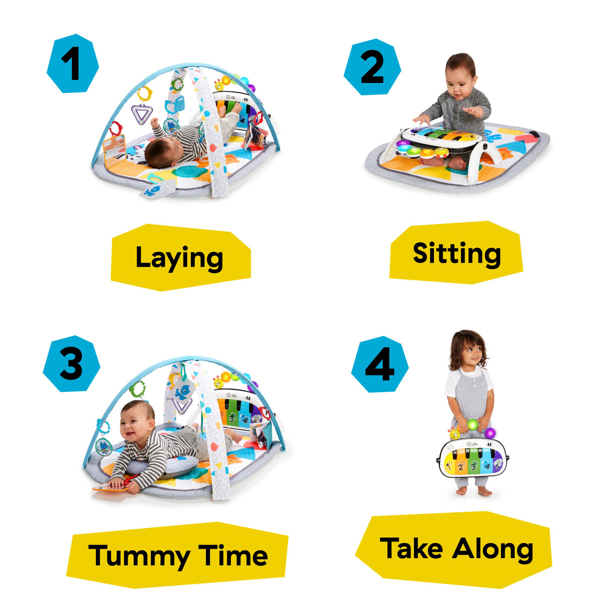 Baby Einstein 4-in-1 Kickin' Tunes Music and Language Discovery Play Gym