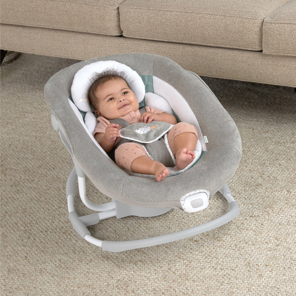 Ingenuity InLighten 2-in-1 Baby Swing & Rocker with Cool Mesh, Pemberton