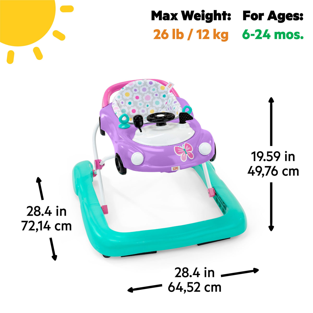 Little Speedster 3-in-1 Car Walker - Purple Power
