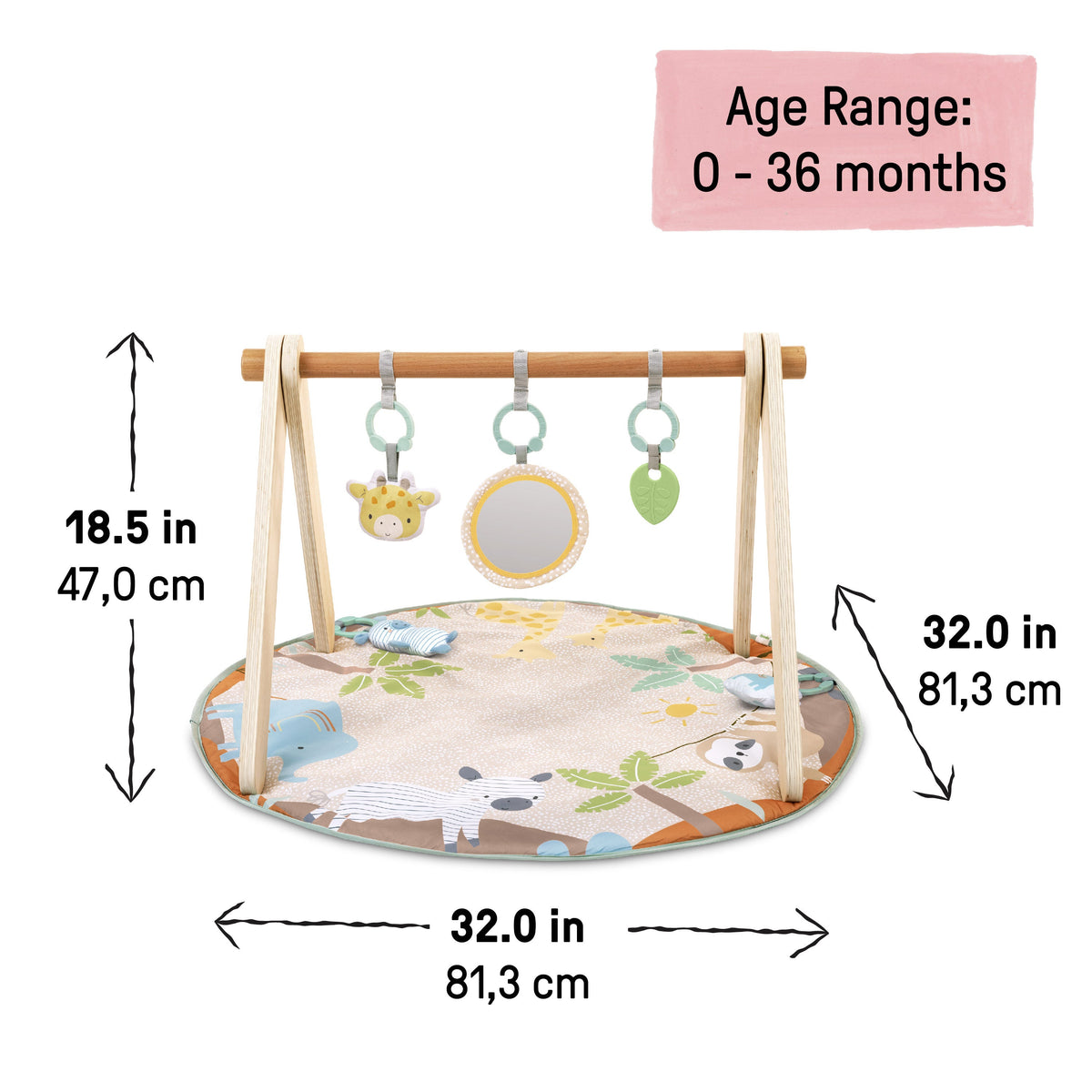 Ingenuity Wonder & Wood Wooden Toy Arch & Play Mat