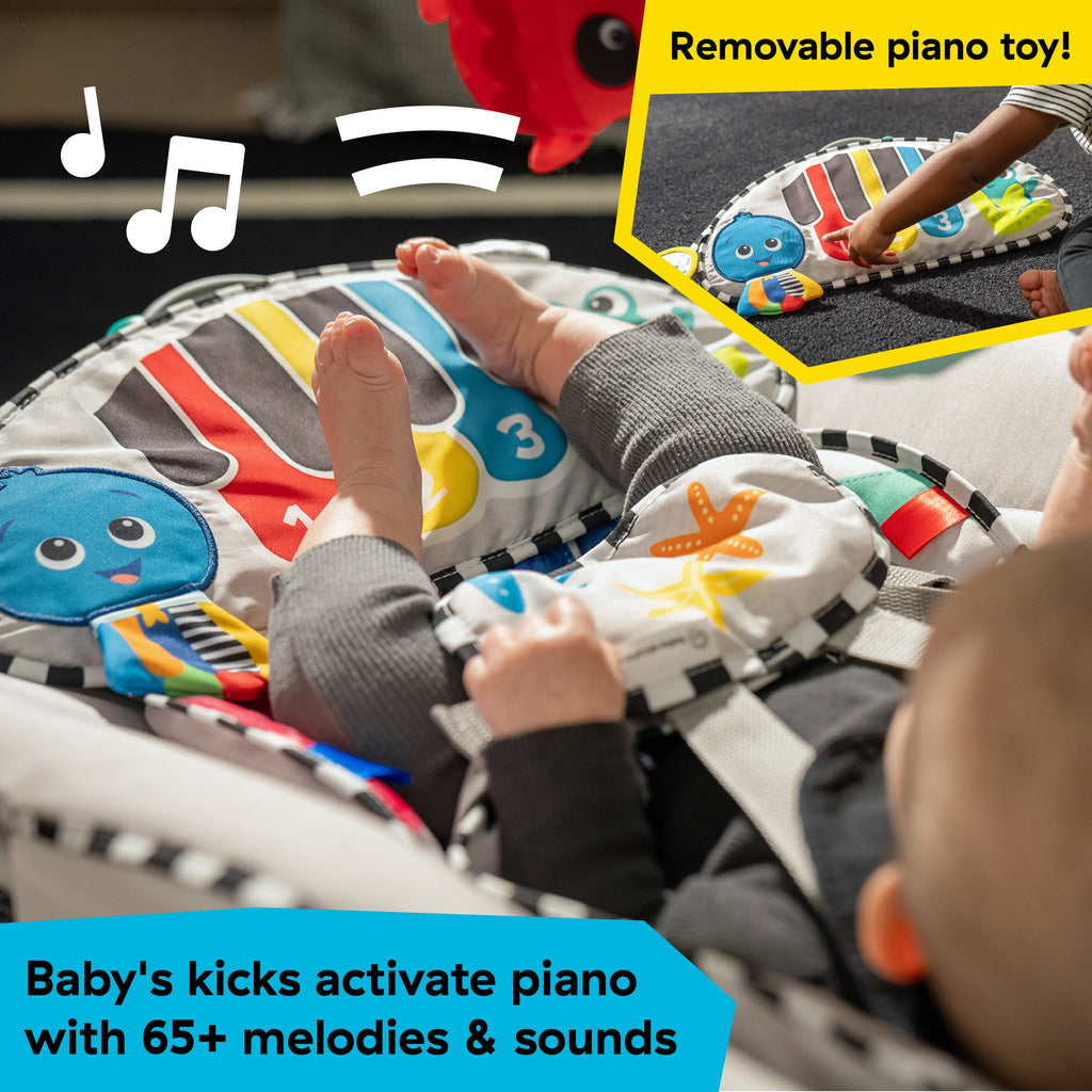 Baby Einstein Ocean Explorers Kick to It 4-in-1 Musical Swing & Rocker, with Piano Toy