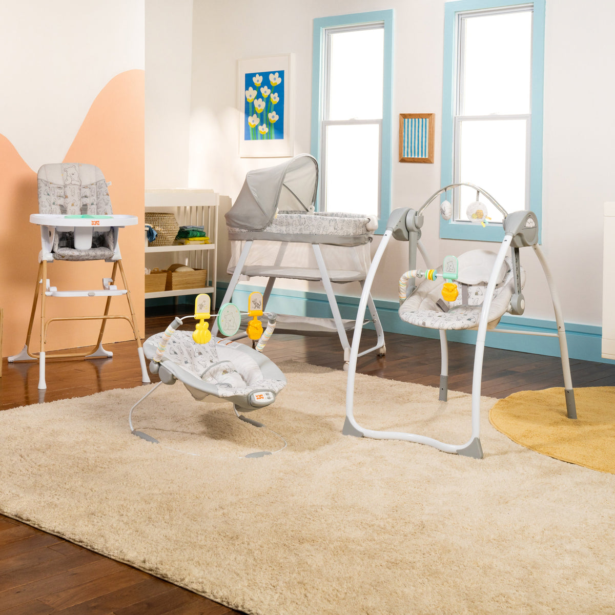 Bright Starts Disney Baby Winnie the Pooh Milestone Swing, Classic Pals