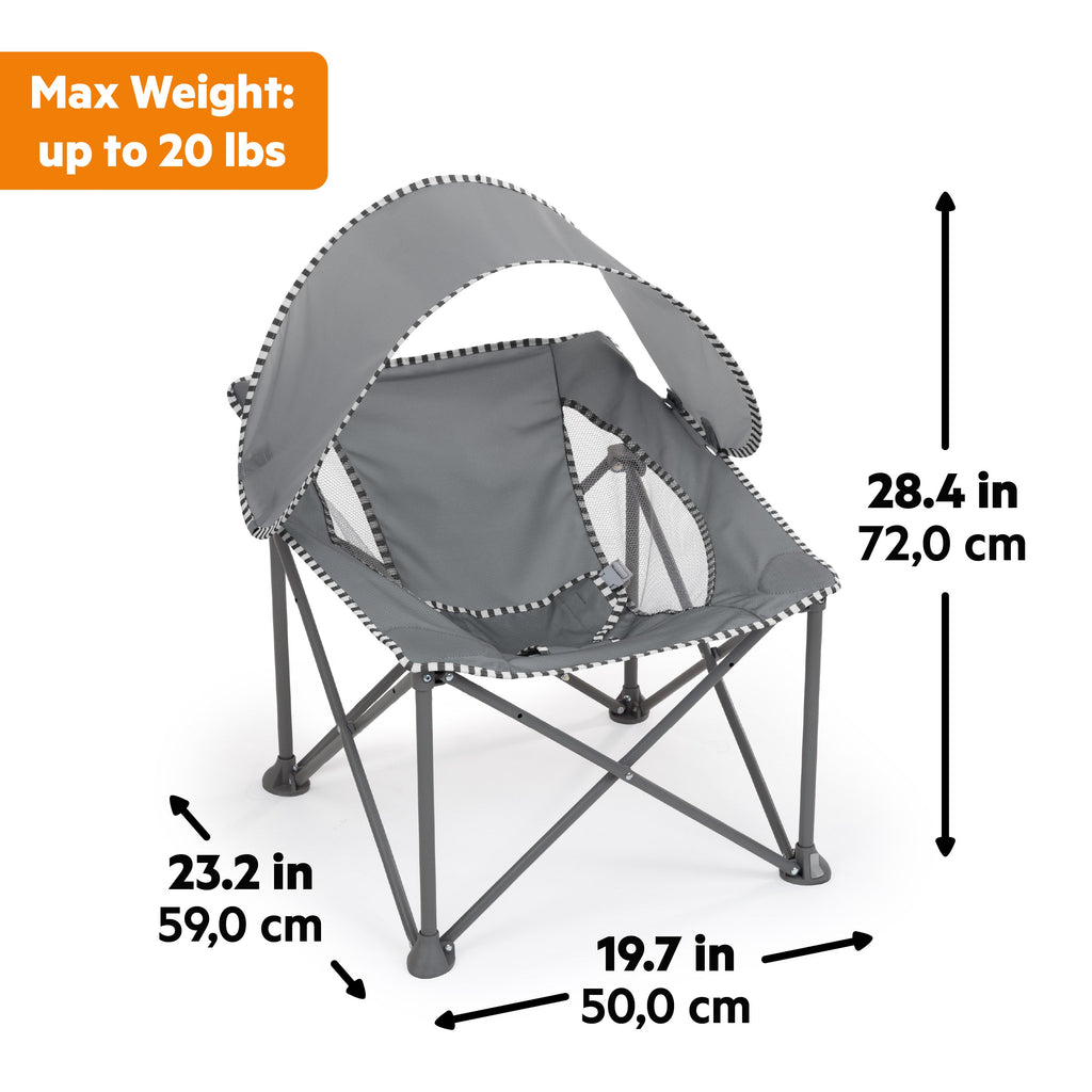 Bright Starts Pop 'N Chill Travel Seat - Grey