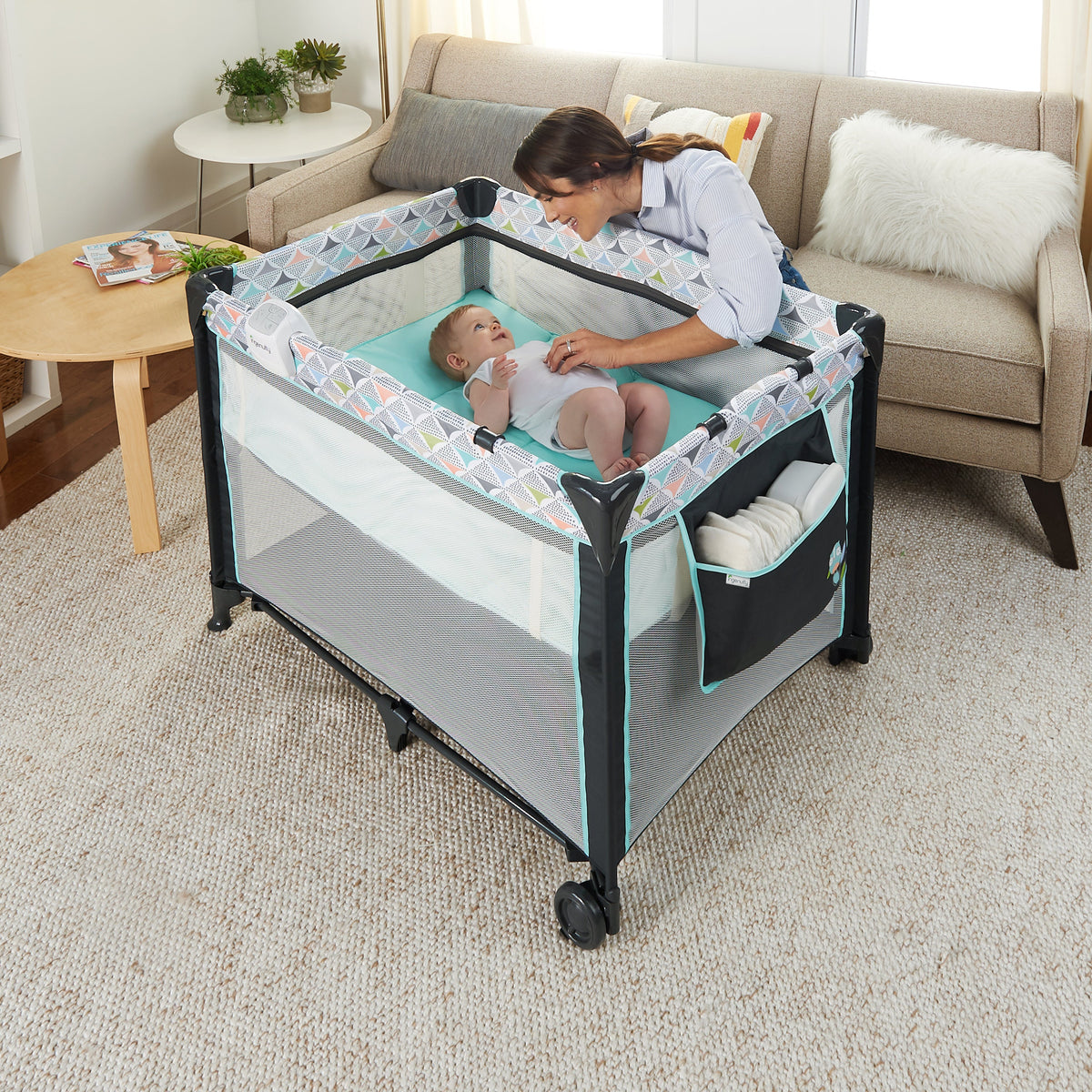 Ingenuity Smart & Simple Travel Cot, Bryant