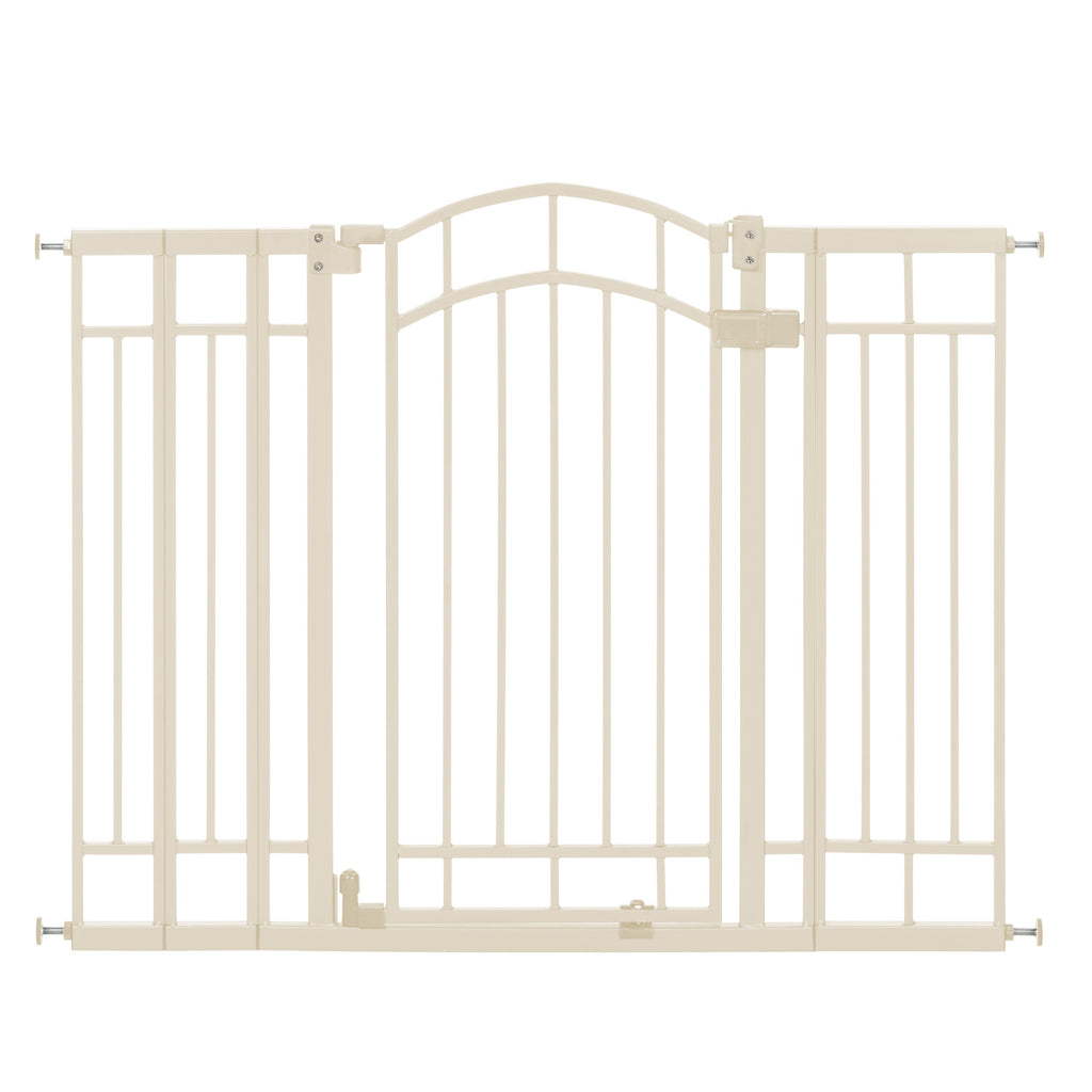 Multi-Use Decorative Extra Tall Walk-Thru Pet and Baby Gate, Openings 29-48 Wide - Beige