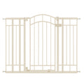 Multi-Use Decorative Extra Tall Walk-Thru Pet and Baby Gate, Openings 29-48 Wide - Beige