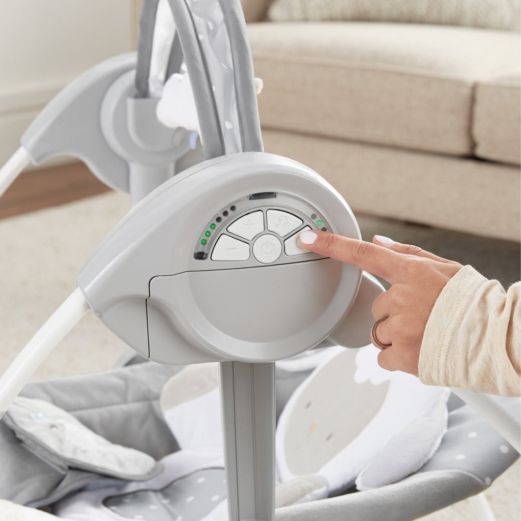 Ingenuity Comfort 2 Go Compact Portable Baby Swing, Cuddle Lamb