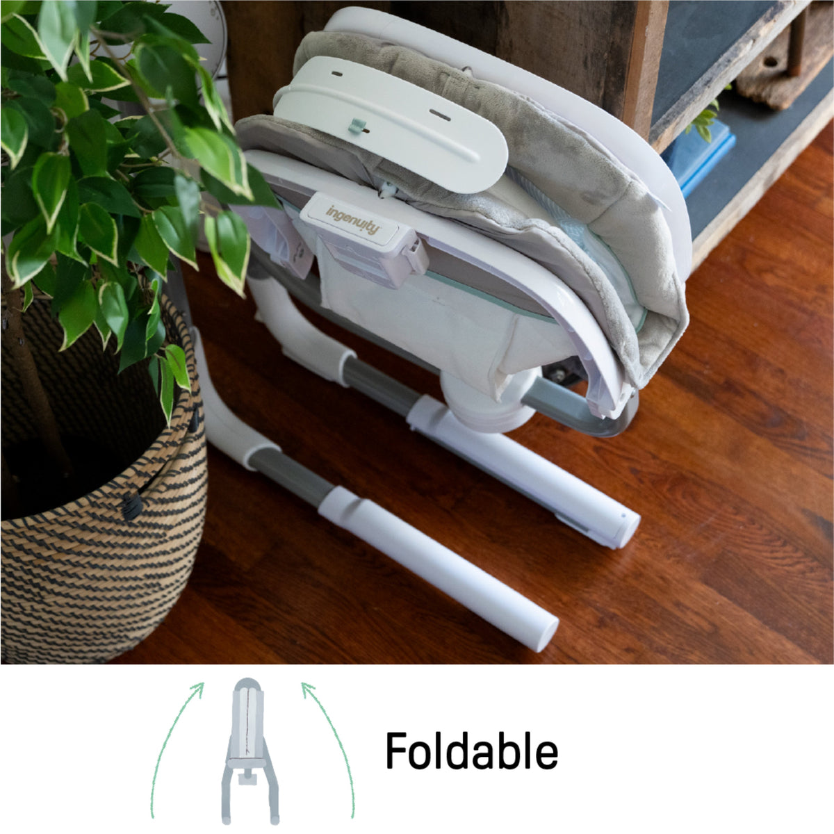 Ingenuity AnyWay Sway Multi-Direction Portable Baby Swing, Ray