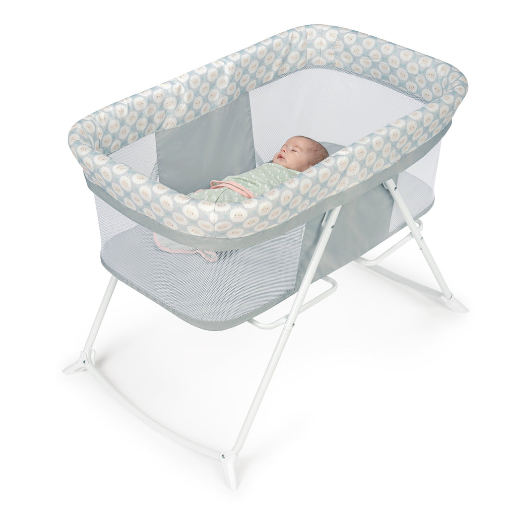 Ingenuity Snooze & Stow Rocking Portable Folding Bassinet - Sheppy (Gray)