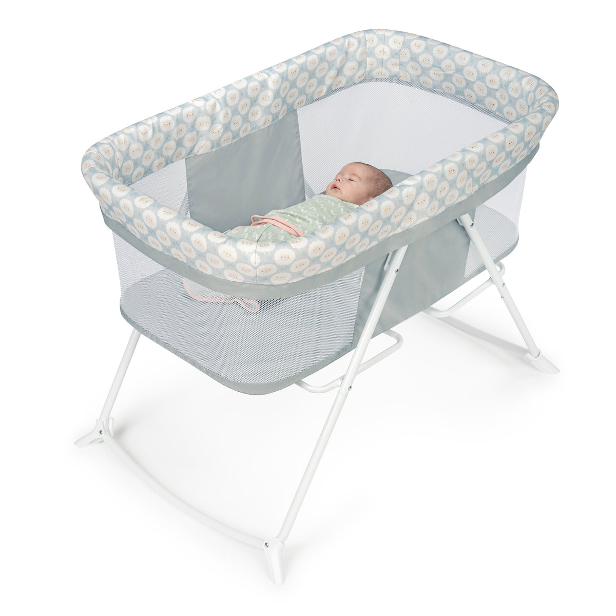 Ingenuity Snooze & Stow Rocking Portable Folding Bassinet - Sheppy (Gray)
