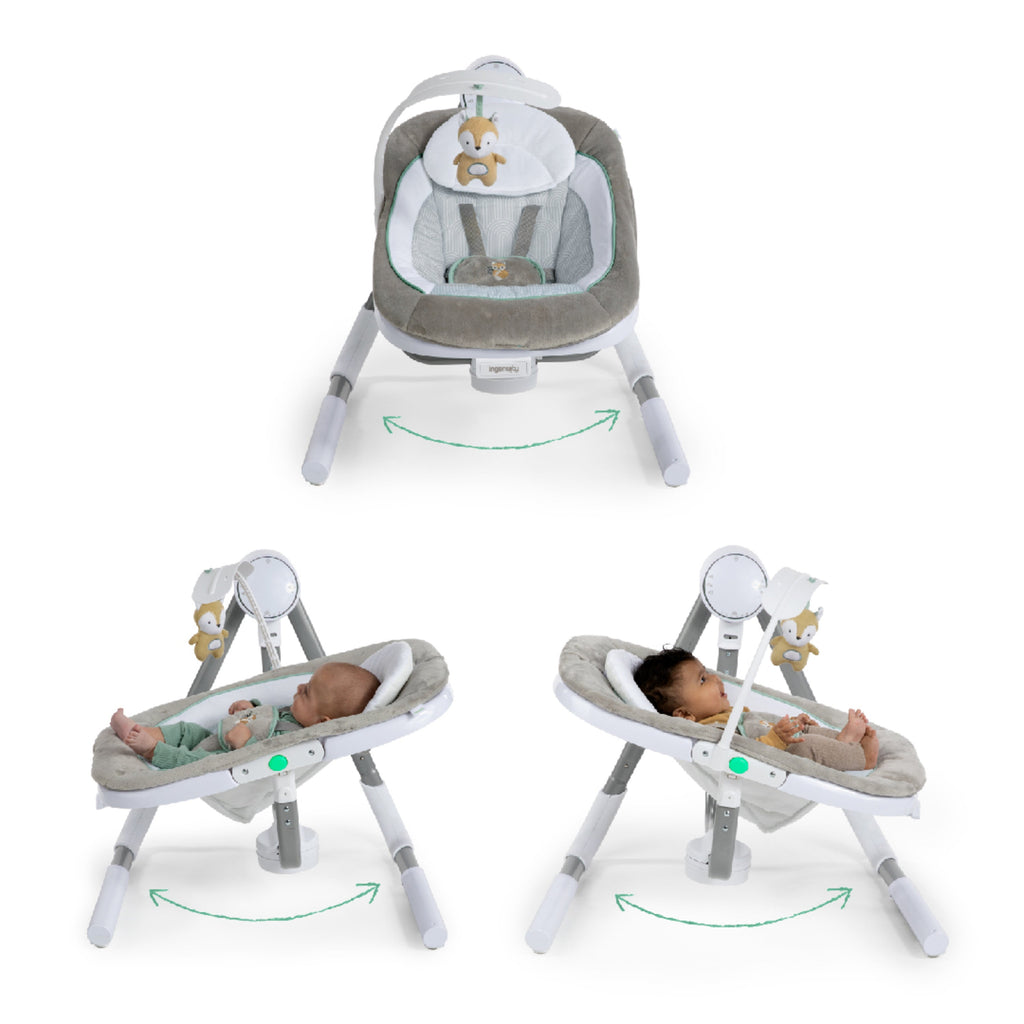 Ingenuity AnyWay Sway Multi-Direction Portable Baby Swing, Ray