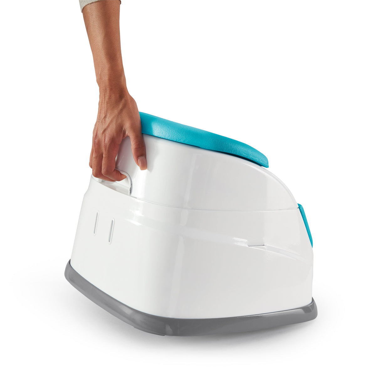Ingenuity Baby Base 2-in-1 Booster Feeding and Floor Seat, Peacock Blue
