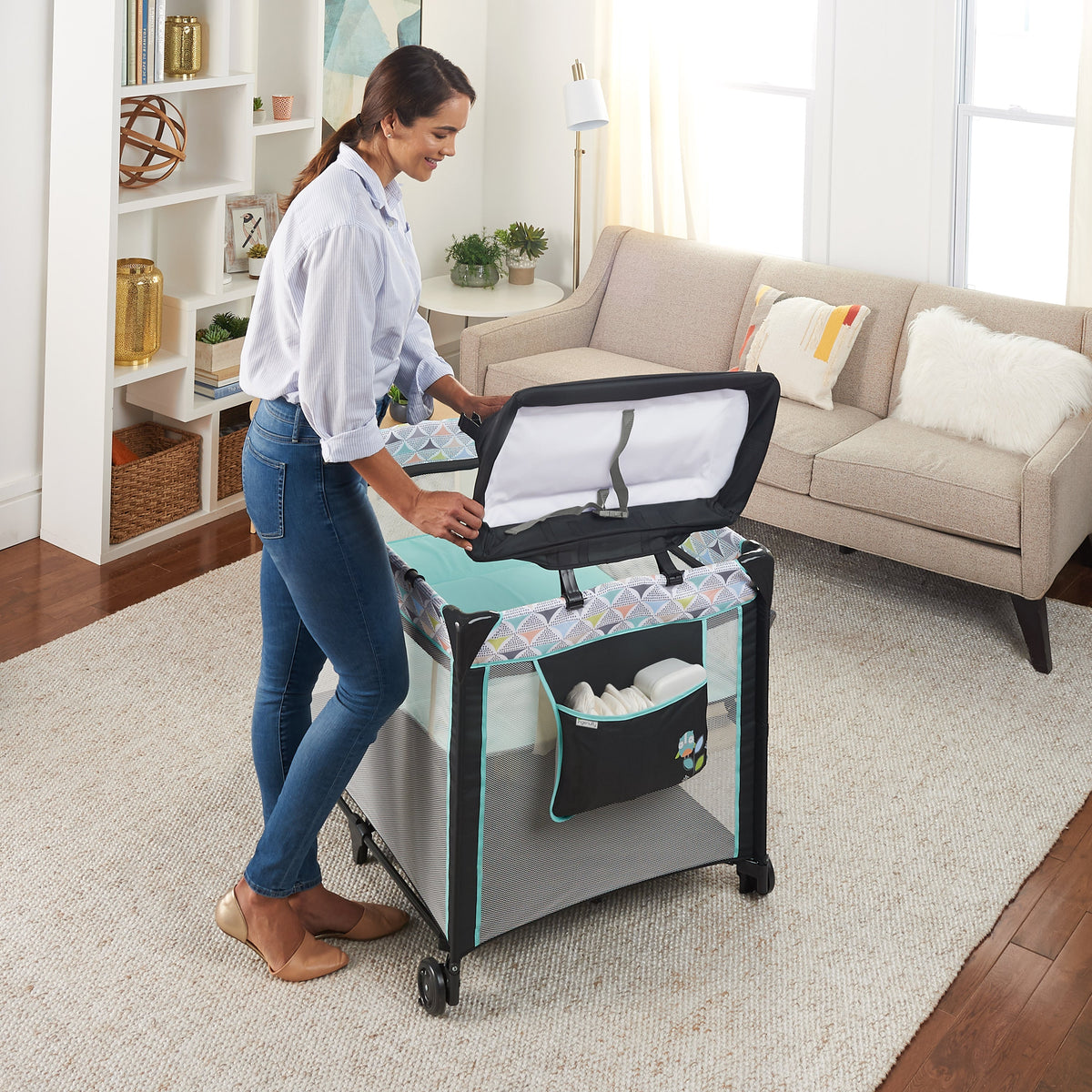 Ingenuity Smart & Simple Travel Cot, Bryant