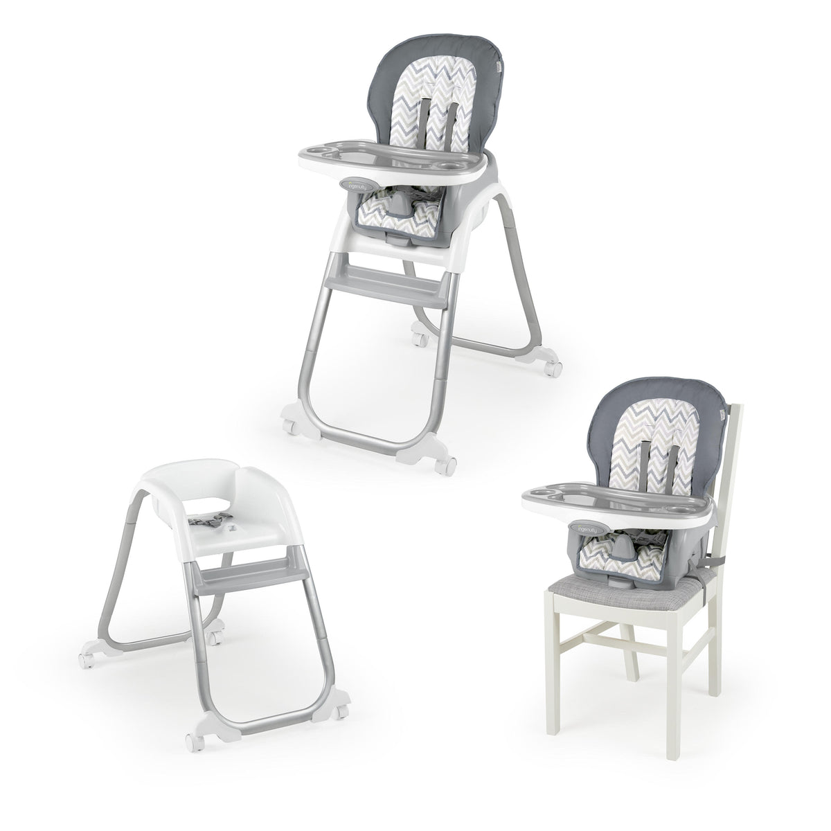 Ingenuity Trio Elite 3-in-1 High Chair - Slate - High Chair, Toddler Chair, and Booster - Braden