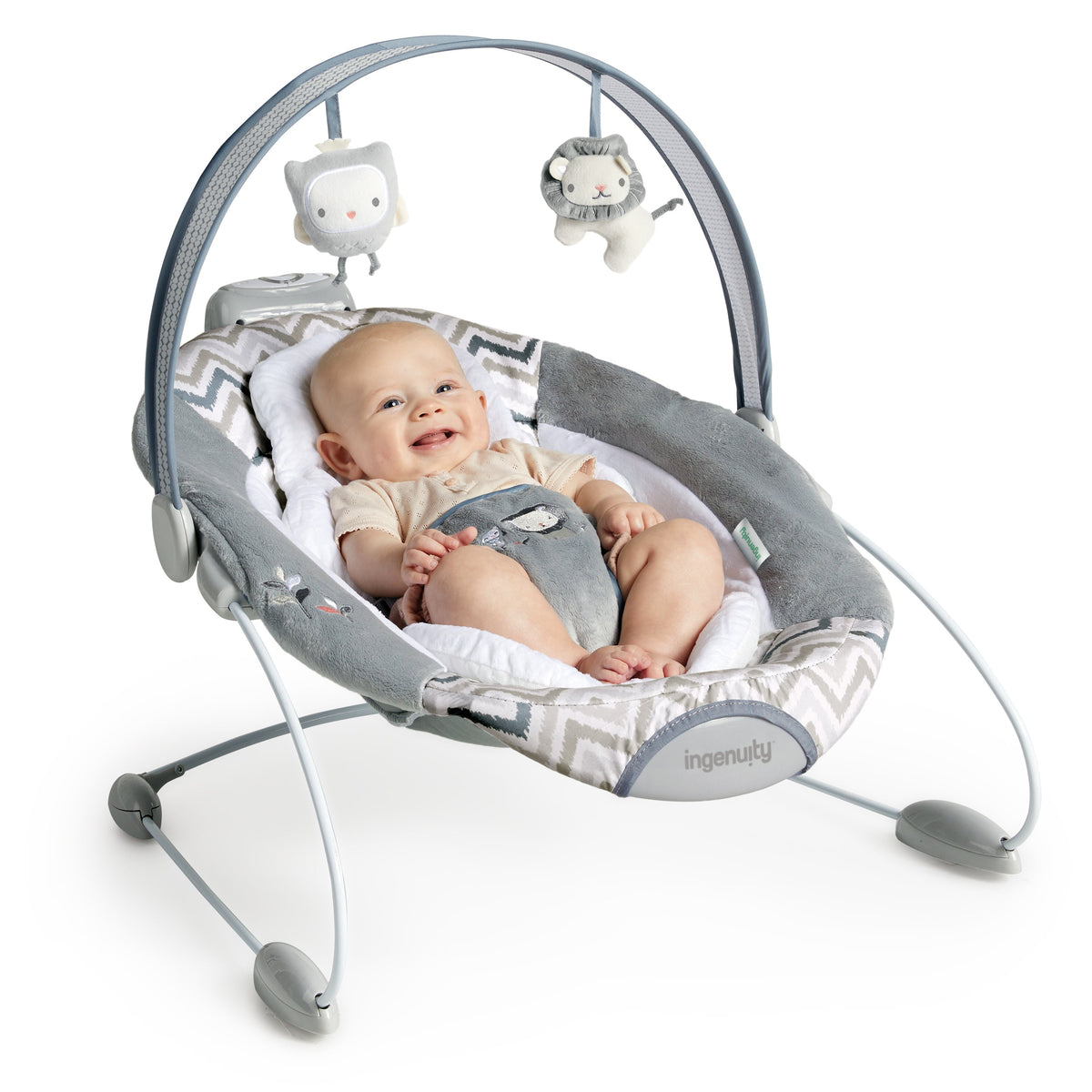 Ingenuity SmartBounce Automatic Baby Bouncer Seat, Braden