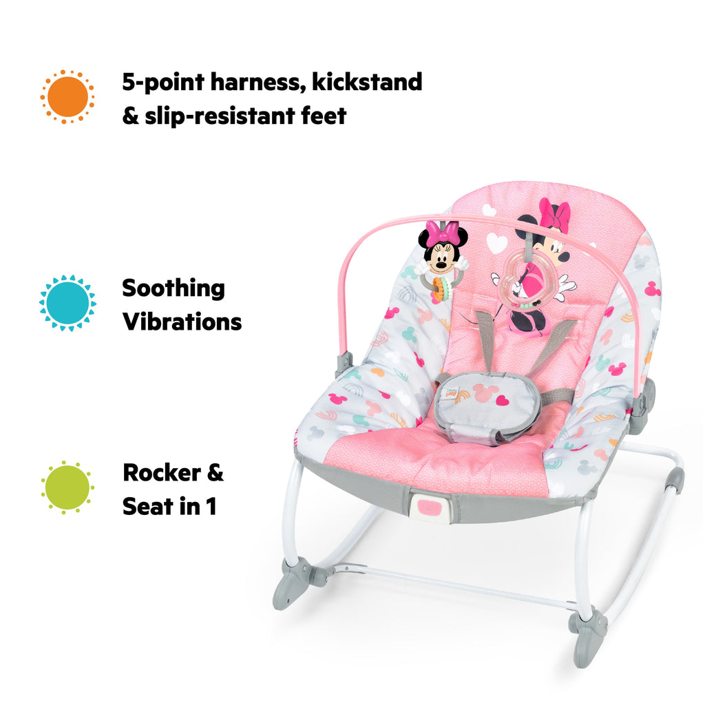 Disney Baby MINNIE MOUSE Forever Besties Infant to Toddler Rocker by Bright Starts