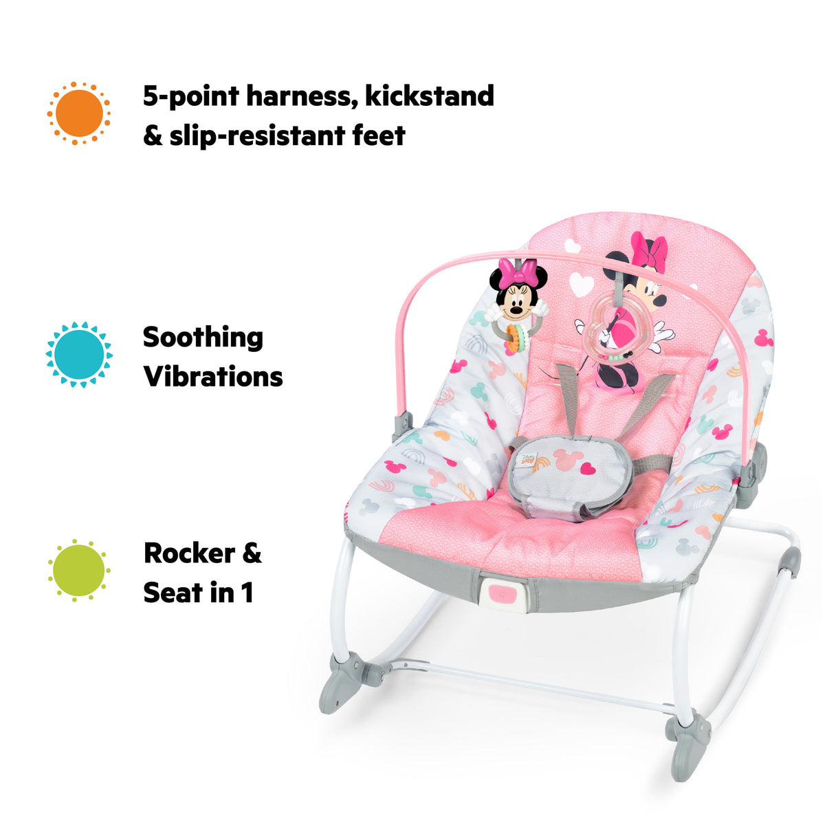 Disney Baby MINNIE MOUSE Forever Besties Infant to Toddler Rocker by Bright Starts