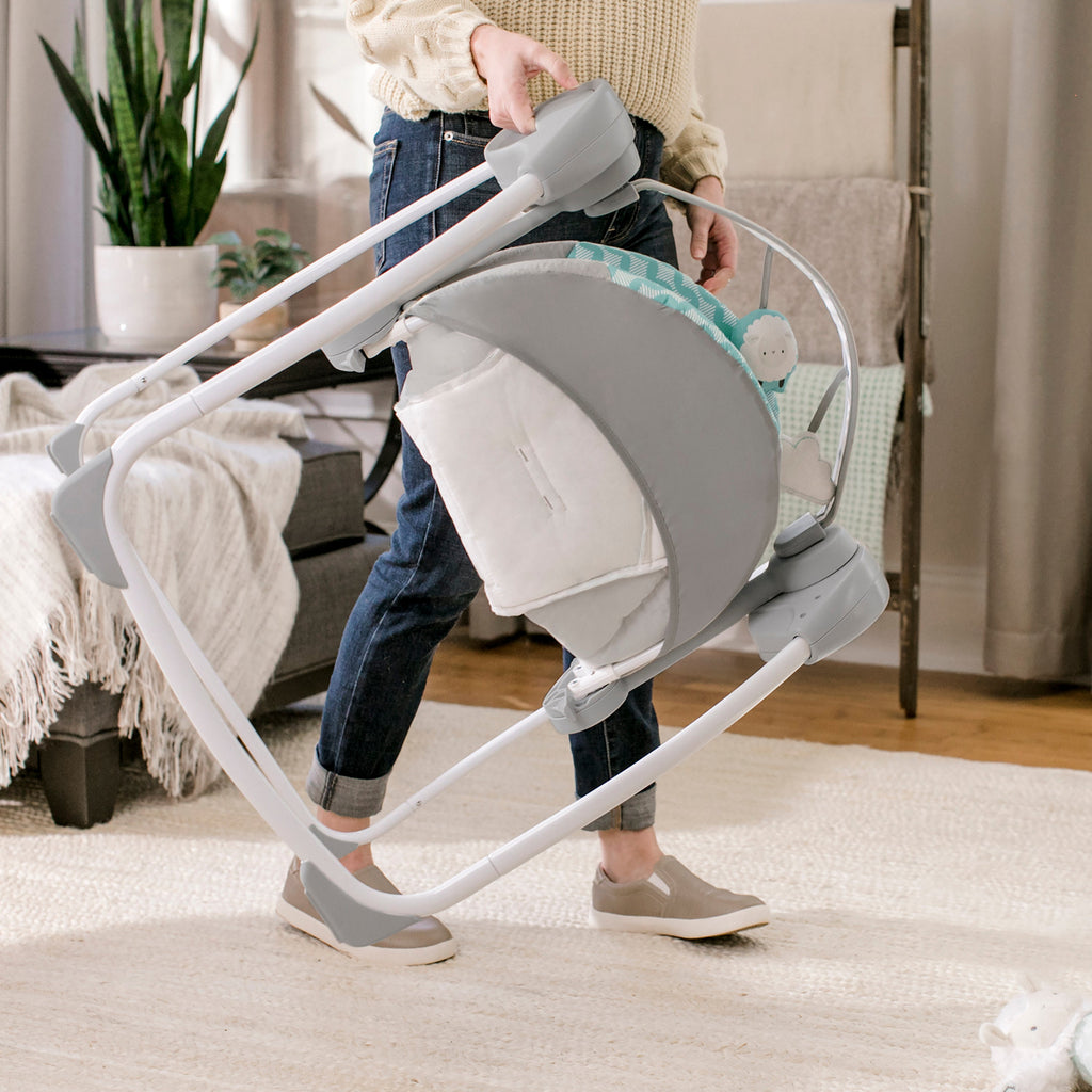 Ity by Ingenuity Swingity Swing Easy-Fold Portable Baby Swing, Goji