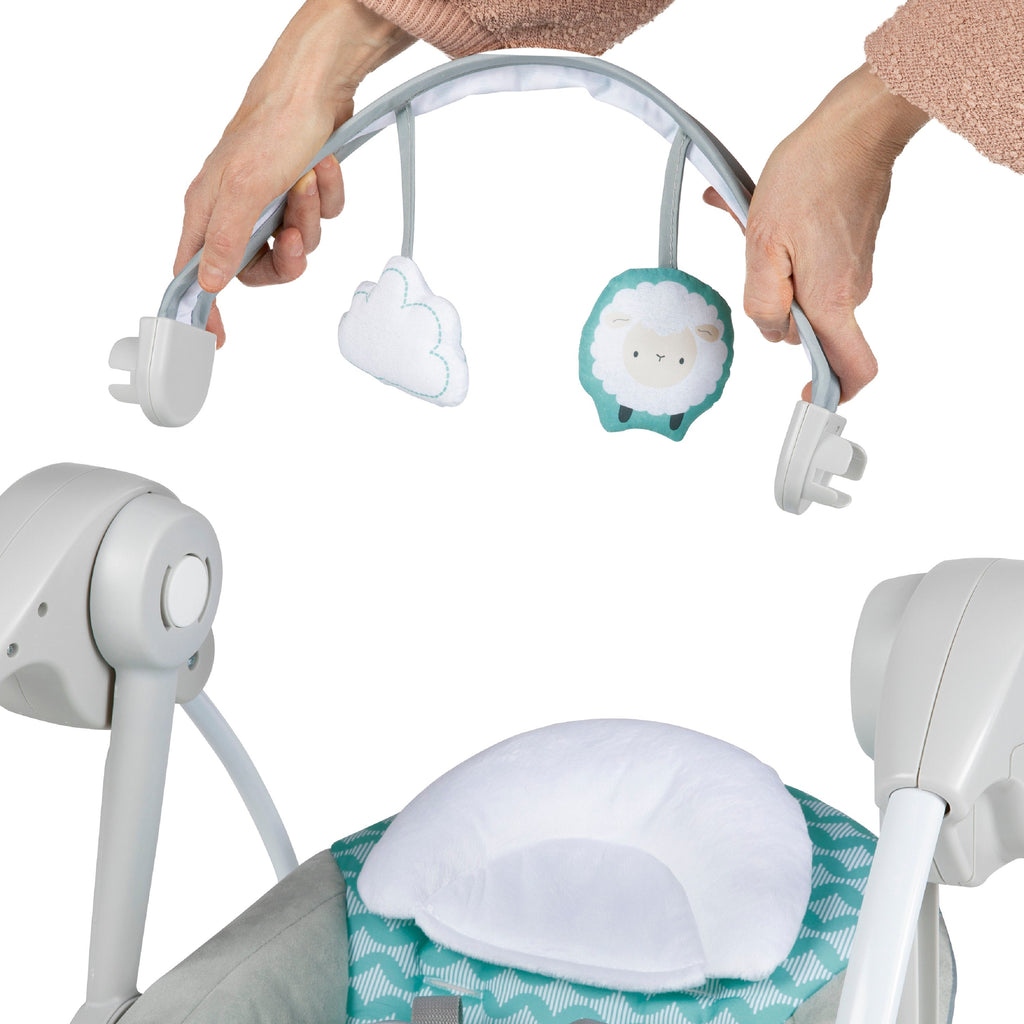 Ity by Ingenuity Swingity Swing Easy-Fold Portable Baby Swing, Goji