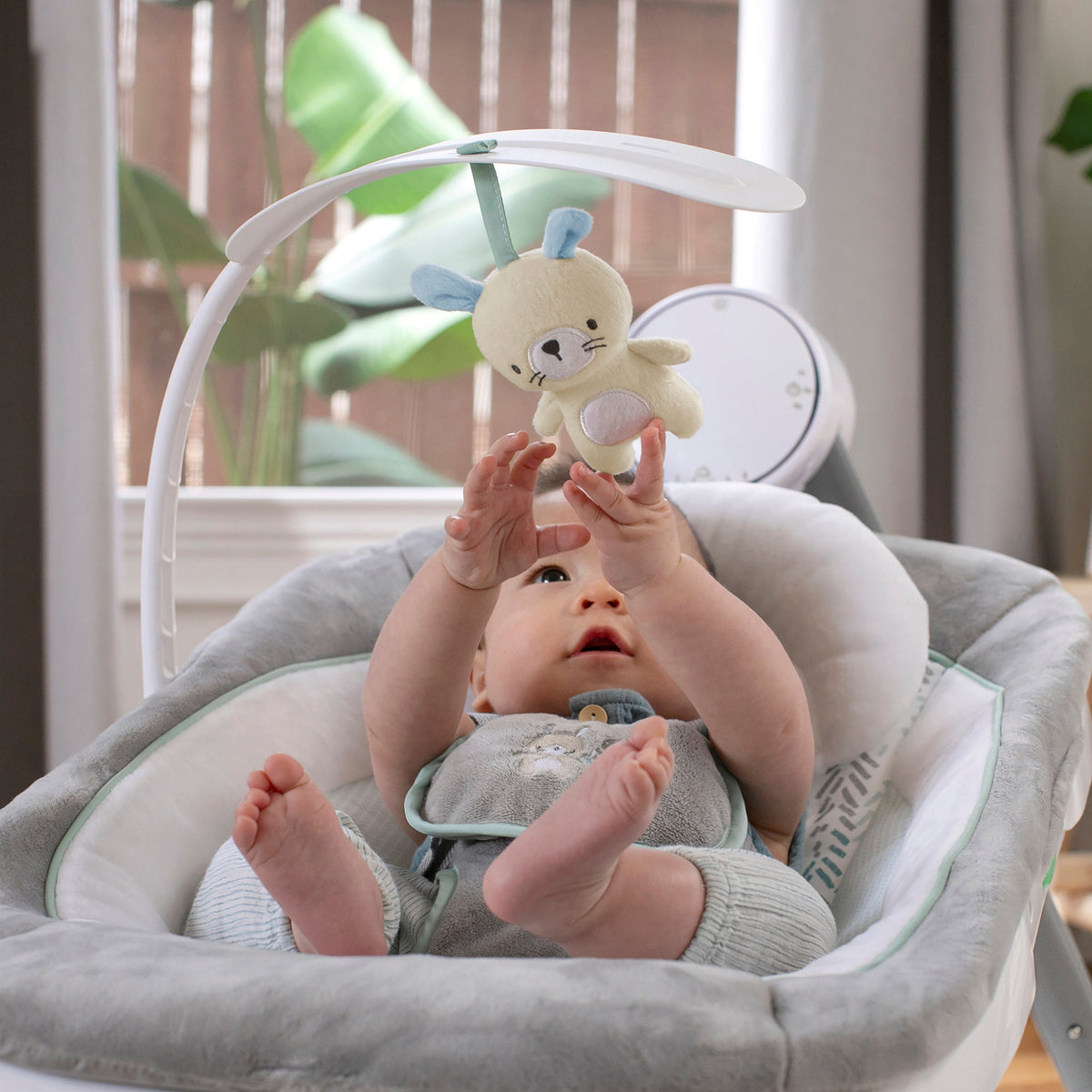 Ingenuity AnyWay Sway Multi-Direction Portable Baby Swing, Spruce