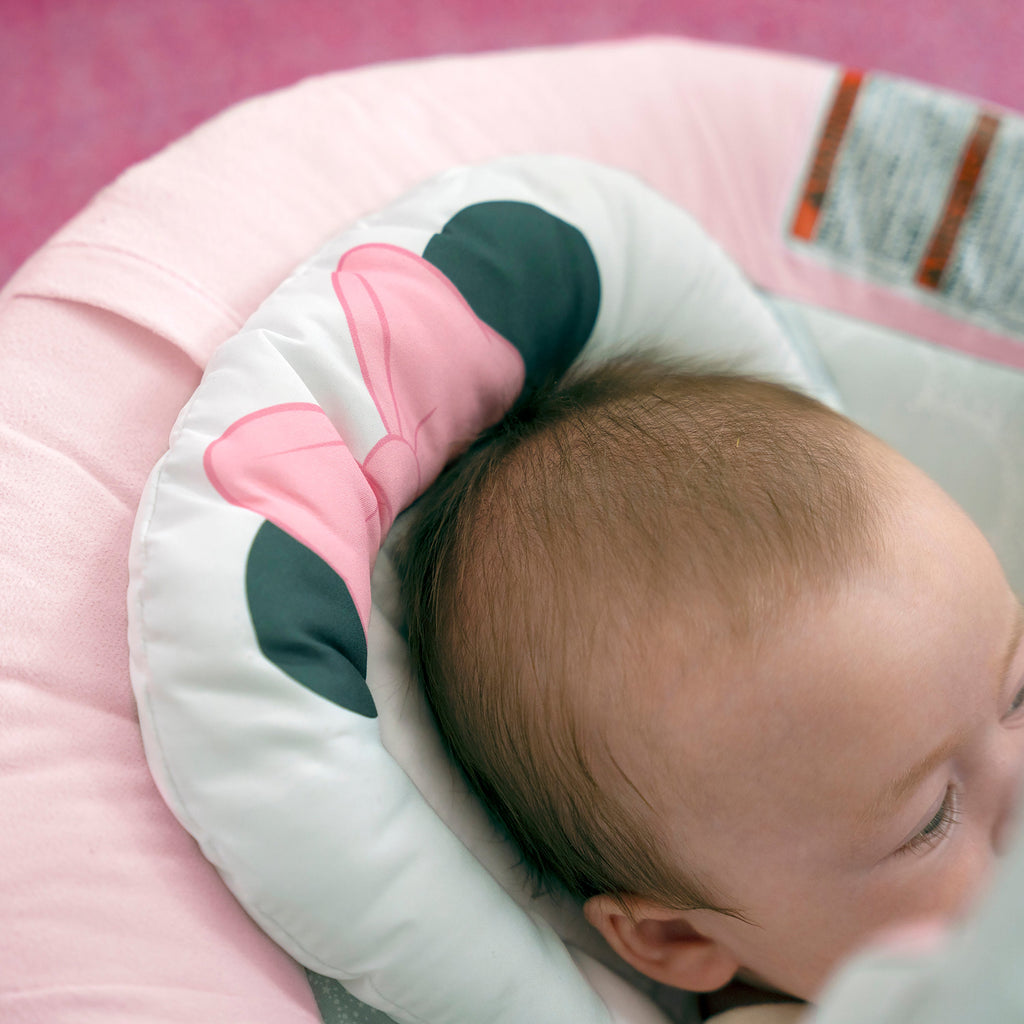 Bright Starts Disney Baby Minnie Mouse Rosy Skies Pink Baby Bouncer Infant Seat