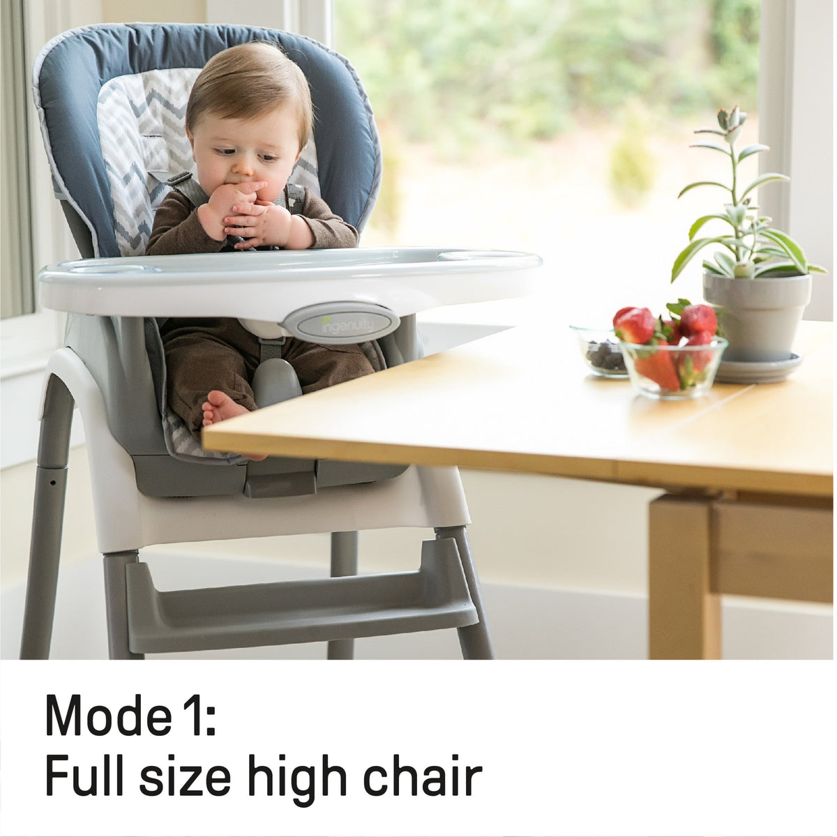 Ingenuity Trio Elite 3-in-1 High Chair - Slate - High Chair, Toddler Chair, and Booster - Braden