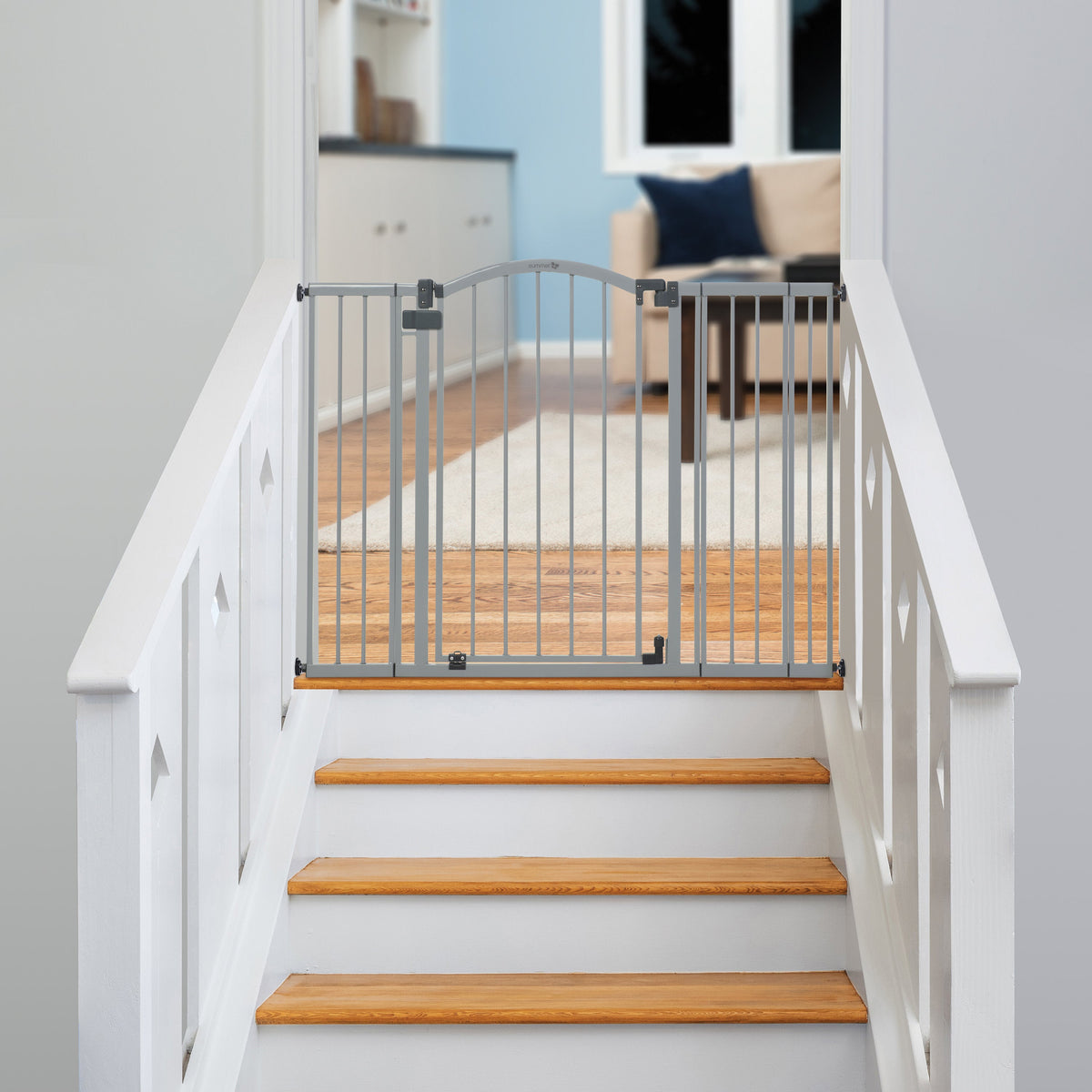 Main Street Pet and Baby Gate, Openings 29.5-53 Wide, 38 Tall - Cool Gray