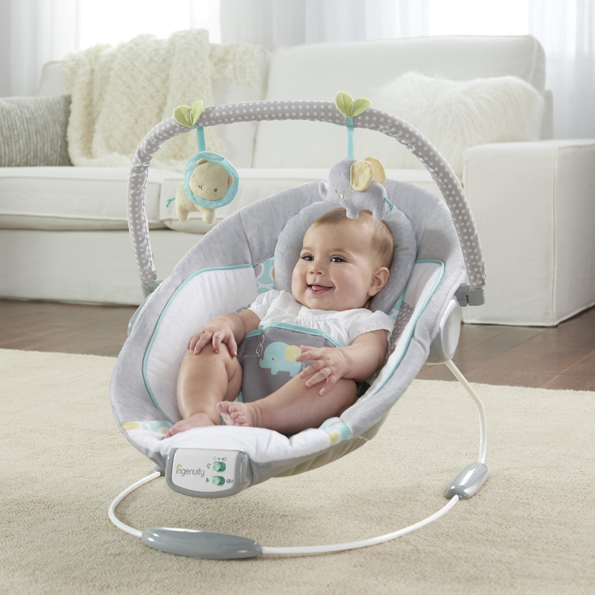 Ingenuity Soothing Baby Bouncer with Vibrating Infant Seat, Morrison