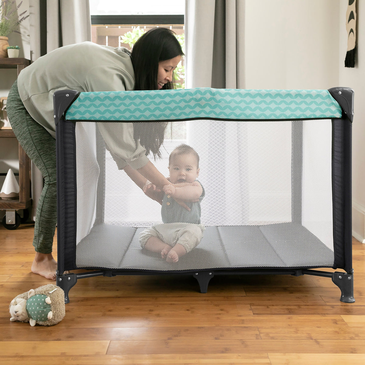 Ity by Ingenuity Rompity Rest Easy Fold Portable Packable Playard, Goji