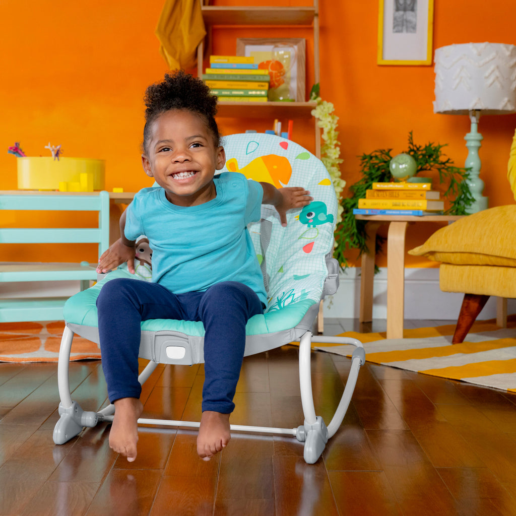 Bright Starts Wild Vibes Infant to Toddler Rocker with Vibrations
