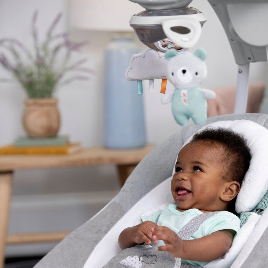 Ingenuity InLighten 2-in-1 Baby Swing & Rocker with Cool Mesh, Pemberton