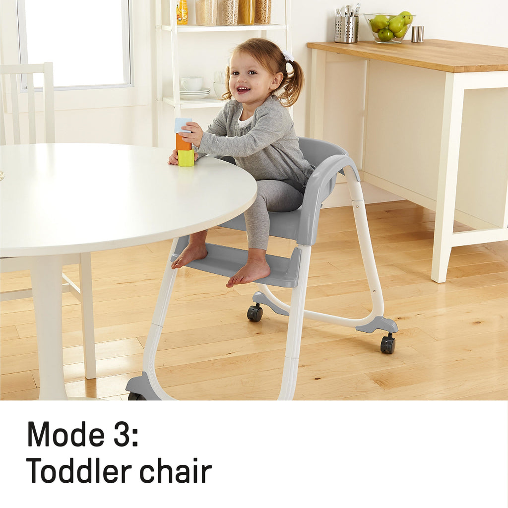 Ingenuity SmartClean Trio Elite 3-in-1 Convertible Baby High Chair, Toddler Chair, and Dining Booster Seat - Slate