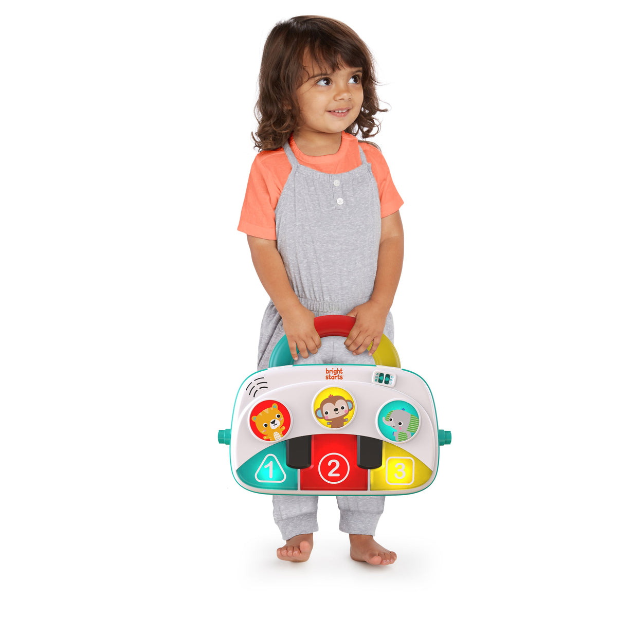 Bright Starts 4-in-1 Groovin Kicks Piano & Drum Baby Play Gym, Tropical Safari
