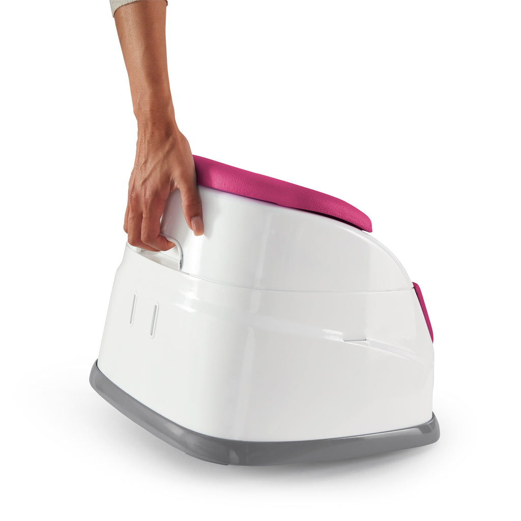 Ingenuity Baby Base 2-in-1 Booster Feeding and Floor Seat, Pink Flambe
