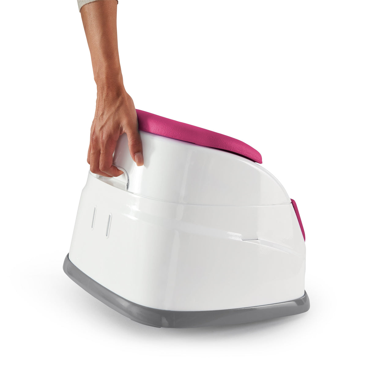 Ingenuity Baby Base 2-in-1 Booster Feeding and Floor Seat, Pink Flambe