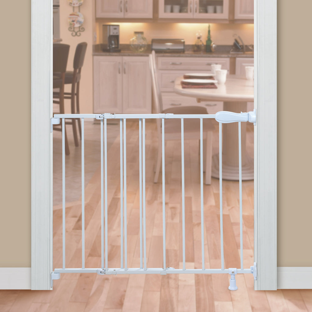 Top of Stairs Simple to Secure Metal Pet and Baby Gate, Openings 29-42 Wide, 30 Tall