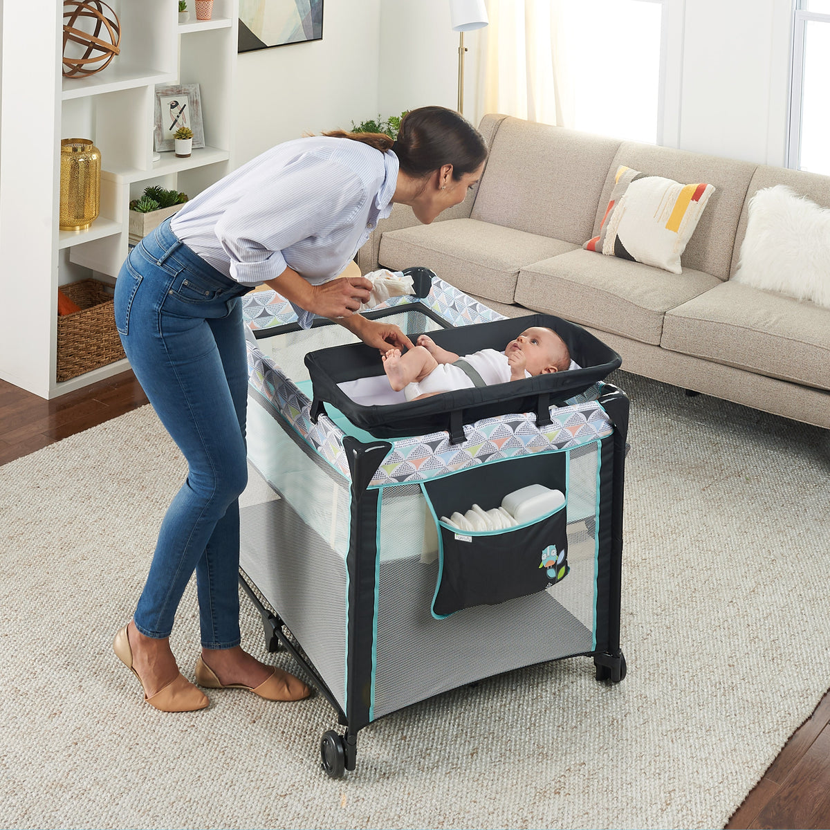 Ingenuity Smart & Simple Travel Cot, Bryant